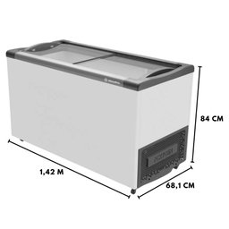 EXPOSITOR HORIZONTAL METALFRIO 388L 220V 2 PORTAS BRANCO (NF40) - 2