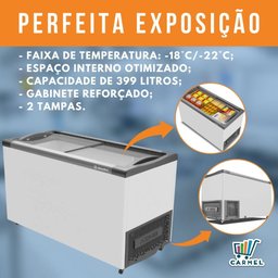 EXPOSITOR HORIZONTAL METALFRIO 388L 220V 2 PORTAS BRANCO (NF40) - 3
