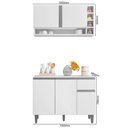 Ver imagem 2 de Kit Campbell Cozinha Balcão 3 Portas S/ Tampo + Aéreo 2 Portas Branco