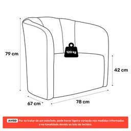 Kit 02 Poltronas Decorativas Abby Bouclê Azul Marinho - Desk Design - 7