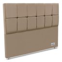 Ver imagem 1 de Cabeceira Casal Piave Veludo Bege 140X125X12 Ortobom