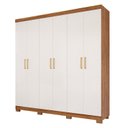 Ver imagem 2 de Guarda-Roupa Casal 6 Portas com Pés 199cm 100% MDF Paraty Espresso Móveis Bege/Cinamomo/Grafiatto