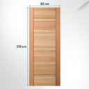 Ver imagem 2 de Folha de Porta Maciça em Eucalipto Acabamento Natural 210x92cm PM95 Clean Cruzeiro Portas