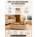 Ver mais imagens de Puff Multifuncional 3 em 1 Orgânico Madrid Branco Marfim
