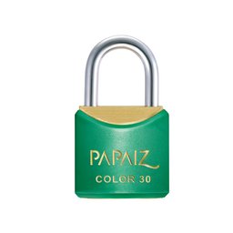 Cadeado com Chave 30mm Latão Verde Color Line Saco Plástico - 1