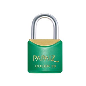 Cadeado com Chave 30mm Latão Verde Color Line Saco Plástico