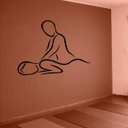 Ver imagem 1 de Adesivo de Parede Silhueta Massagista-Extra Grande 98x72cm