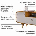 Ver imagem 5 de Rack Bancada TV 55 Polegadas 156 cm Noronha Off White Naturalle Bechara