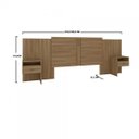 Ver imagem 3 de Cabeceira Casal Extensível com 2 Mesas de Apoio Copacabana Móveis Rimo