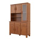 Ver imagem 2 de Kit Cozinha 6 Portas 3 Gavetas Clean Marrom/Cedro Acetinado