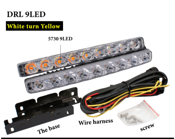 Par Barra Led Drl Luz Diurna Dual Color 9 Led's Branco Seta Distribuído FRC Magazine - 7