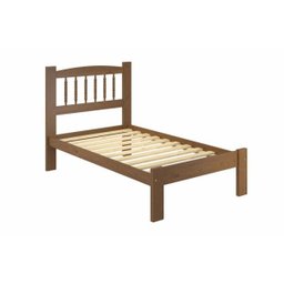 Cama de Solteiro de Madeira com Palitos Torneados Kasper - Imbuia - 2