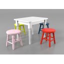 Ver imagem 2 de Conjunto Infantil Dalas Mesa com 4 Banquetas - Colorido