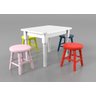 Conjunto Infantil Dalas Mesa com 4 Banquetas - Colorido - 2