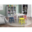 Ver imagem 1 de Conjunto Infantil Dalas Mesa com 4 Banquetas - Colorido