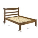 Ver imagem 3 de Cama de Casal de Madeira Reta Kasper - Imbuia