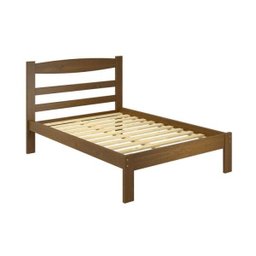 Cama de Casal de Madeira Reta Kasper - Imbuia - 2
