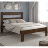 Cama de Casal de Madeira Reta Kasper - Imbuia - 1