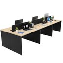 Ver imagem 4 de Estação de Trabalho Mesa Plataforma Escritório 1200x600 6 Lugares Netmobil - Dubai/preto