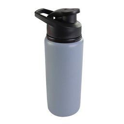 Garrafa Squeeze de Alumínio 600ml com Alça - Cinza - 1