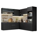 Ver imagem 2 de Armário de Cozinha Completa de Canto 445 Cm Suspenso Preto Nice Madesa 04