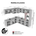 Ver imagem 3 de Armário de Cozinha Completa de Canto 445 Cm Suspenso Preto Nice Madesa 04