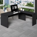 Ver imagem 1 de Mesa de Escritório Escrivaninha L 1,70m Pé Painel F5 Office Cor:preto