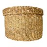 Cesto De Palha Natural Seagrass Carajas Com Tampa Grande - 1