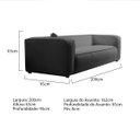 Ver imagem 3 de Kit Sofá 3 Lugares 200cm e Poltrona Cecília Linho - Adj Decor