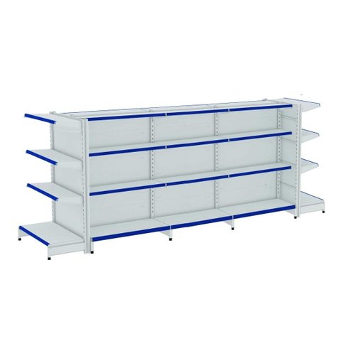 Gondola Centro 137 Amapa Fit Kit 3 Metros 2 Ponta Branco Pe Az - Amapá