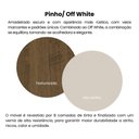 Ver imagem 4 de Mesa de Centro Sala 91 Cm Lucca 3840 Pinho Off White Arly