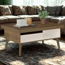 Ver imagem 2 de Mesa de Centro Sala 91 Cm Lucca 3840 Pinho Off White Arly