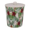 LIXO DE CERAMICA COM TAMPA ESTAMPADO 20CM X 20CM X 22CM 24C BTC Decor - 1