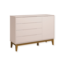 Ver imagem 7 de Quarto de Bebê Berço Evolution + Guarda Roupa 4P + Cômoda Sp Elfe Rosa Fosco