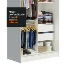 Guarda-roupa Solteiro Madesa Tokio 2 Portas de Correr com Espelho 2 Gavetas - 7