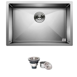 Cuba Quadrada Inox 304 Cozinha Pia Embutir Sobrepor Gourmet 70x40 Premium com Válvula - Ec045