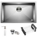 Ver imagem 1 de Cuba Quadrada Inox 304 Cozinha Pia Embutir Sobrepor Gourmet 70x40 Premium com Acessórios - Ec245