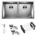 Ver imagem 1 de Cuba Dupla Quadrada Inox 304 Cozinha Pia Embutir Sobrepor Gourmet 9040 Premium com Acessórios- Ec246