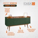 Ver mais imagens de Buffet Aparador Sala Estar Veneza 4 Portas Cedro/Verde Oliva