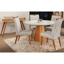 Ver imagem 1 de Mesa de jantar + 4 Cadeiras Itália Tampo Redondo 120 cm A 12