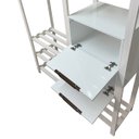 Ver imagem 2 de Estante Armário Arara Aberto em Madeira com Gavetas Prateleiras Cabideiro Sapateira Porta Livros