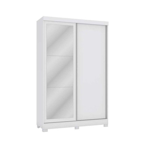 Guarda Roupa 2 Portas de Correr e 2 Gavetas C-espelho e Pés N571 Branco - Kappesberg