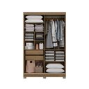Ver imagem 5 de Guarda Roupa 2 Portas de Correr e 2 Gavetas C-espelho e Pés N571 Branco - Kappesberg
