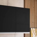 Ver imagem 5 de Armário Cozinha Aéreo 120cm 3 Portas Leticia Amêndoa/preto A01 - D’Rossi