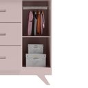 Ver imagem 3 de Cômoda Fraldário Infantil 3 Gavetas 1 Porta Rose Maya Móveis Canaã