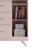 Cômoda Fraldário Infantil 3 Gavetas 1 Porta Rose Maya Móveis Canaã - 3