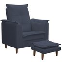 Ver imagem 4 de Poltrona de Amamentação com Puff Isabella Bellamado:azul Marinho