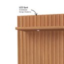 Ver imagem 5 de Painel para Tv até 75 Polegadas 2 Gavetas com Led 183cm Ripado Freijó/off White - Dalla Costa