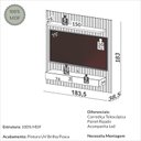 Ver imagem 6 de Painel para Tv até 75 Polegadas 2 Gavetas com Led 183cm Ripado Freijó/off White - Dalla Costa