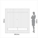 Ver imagem 7 de Painel para Tv até 75 Polegadas 2 Gavetas com Led 183cm Ripado Freijó/off White - Dalla Costa